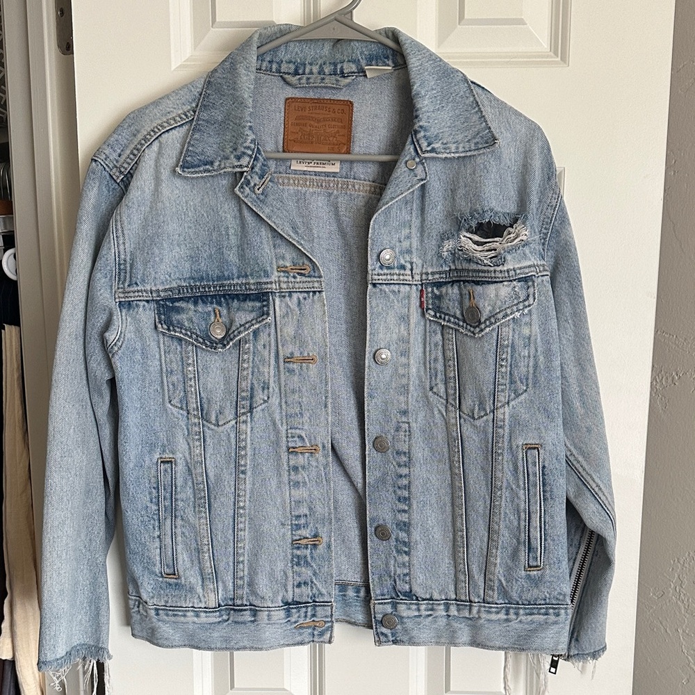 Levi's Distressed Light Blue Denim Jacket